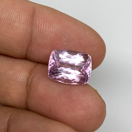 7.98cts, 12mmx9mmx8mm,Heated Kunzite Crystal Facetted Stone @Afghanistan,CTS237