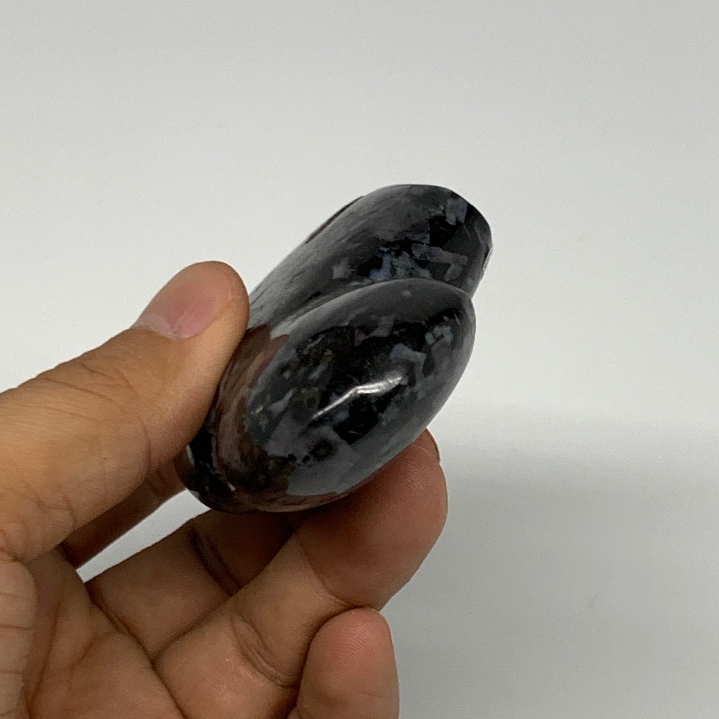 156.9g, 3.2"x2.1"x0.9" Natural Indigo Gabro Merlinite Buffalo @Madagascar,B22901