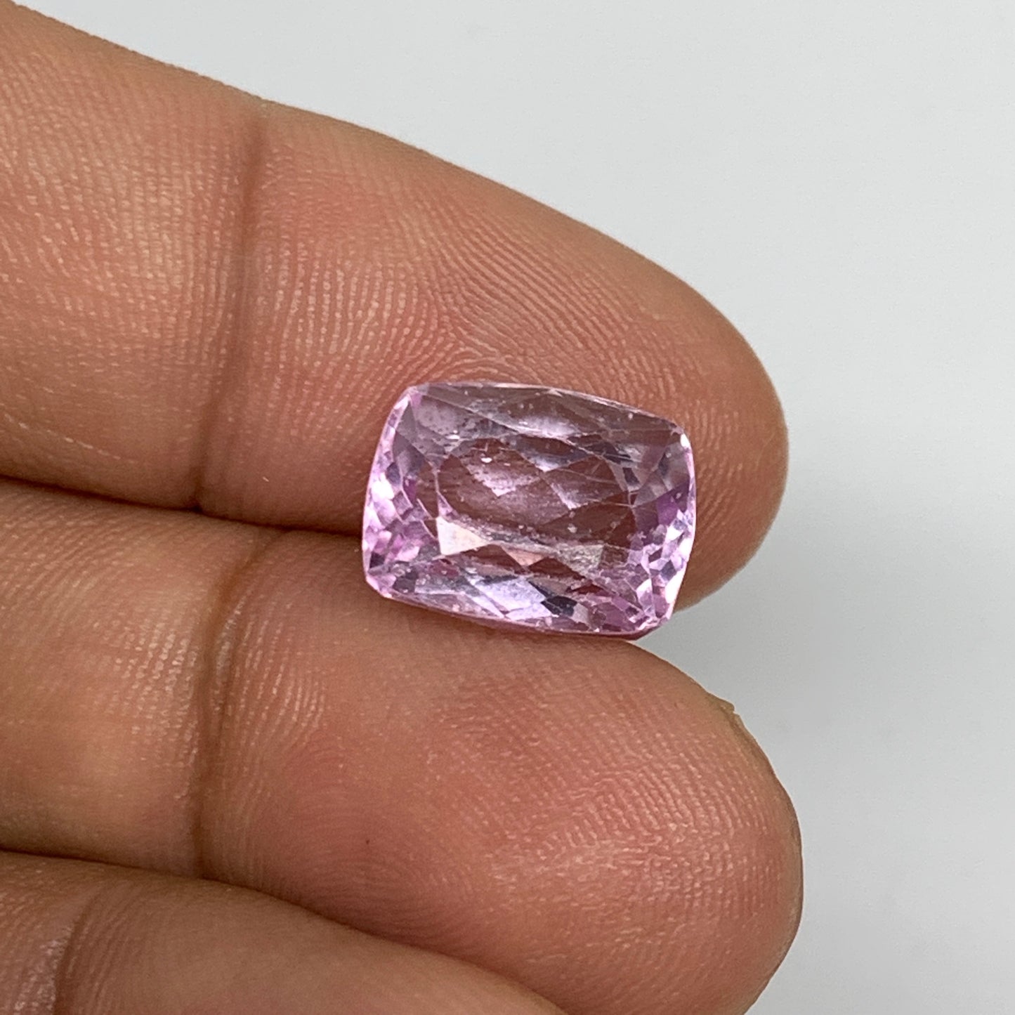 7.98cts, 12mmx9mmx8mm,Heated Kunzite Crystal Facetted Stone @Afghanistan,CTS237