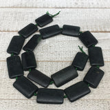 113.4g,24mm-32mm,17 Beads,Natural Serpentine Rectangle Beads Strand, 21", BN183