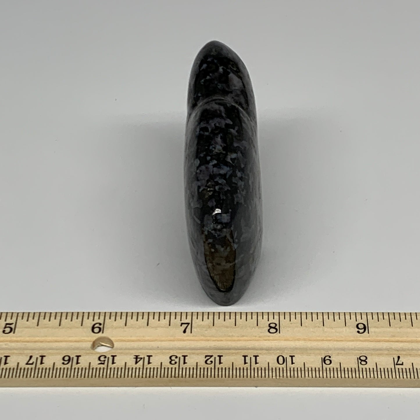 156.9g, 3.2"x2.1"x0.9" Natural Indigo Gabro Merlinite Buffalo @Madagascar,B22901