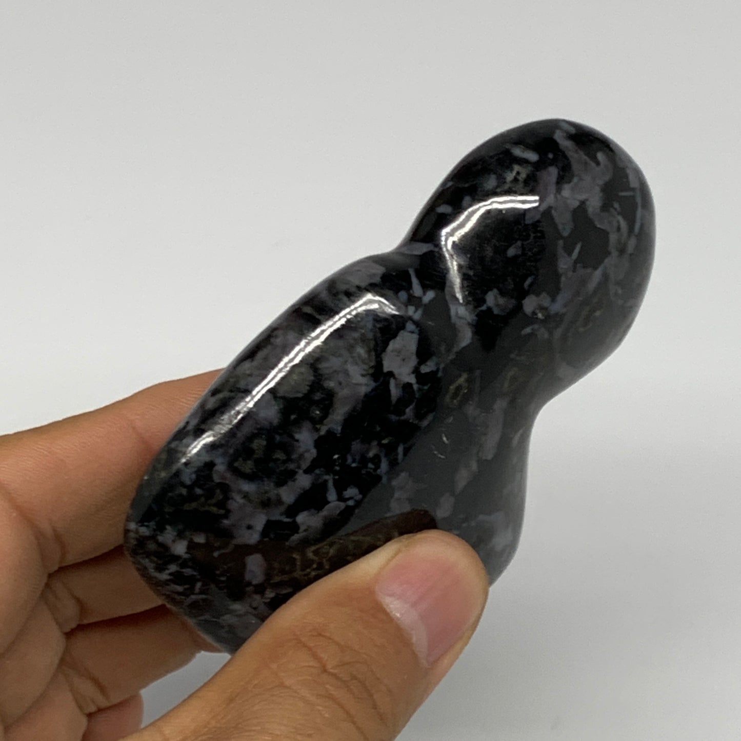 165g, 3.2"x2.1"x1" Natural Indigo Gabro Merlinite Buffalo @Madagascar,B22902