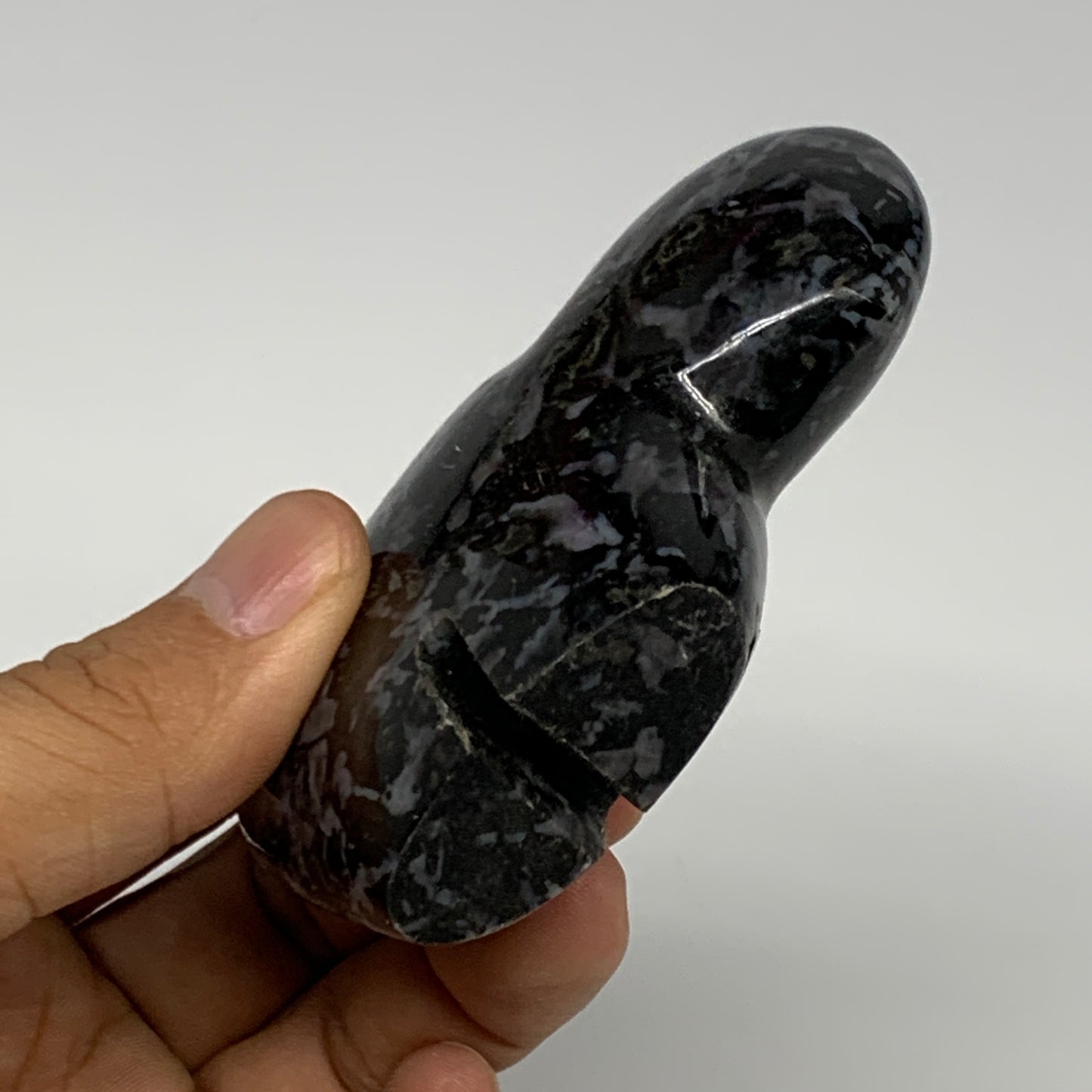 165g, 3.2"x2.1"x1" Natural Indigo Gabro Merlinite Buffalo @Madagascar,B22902