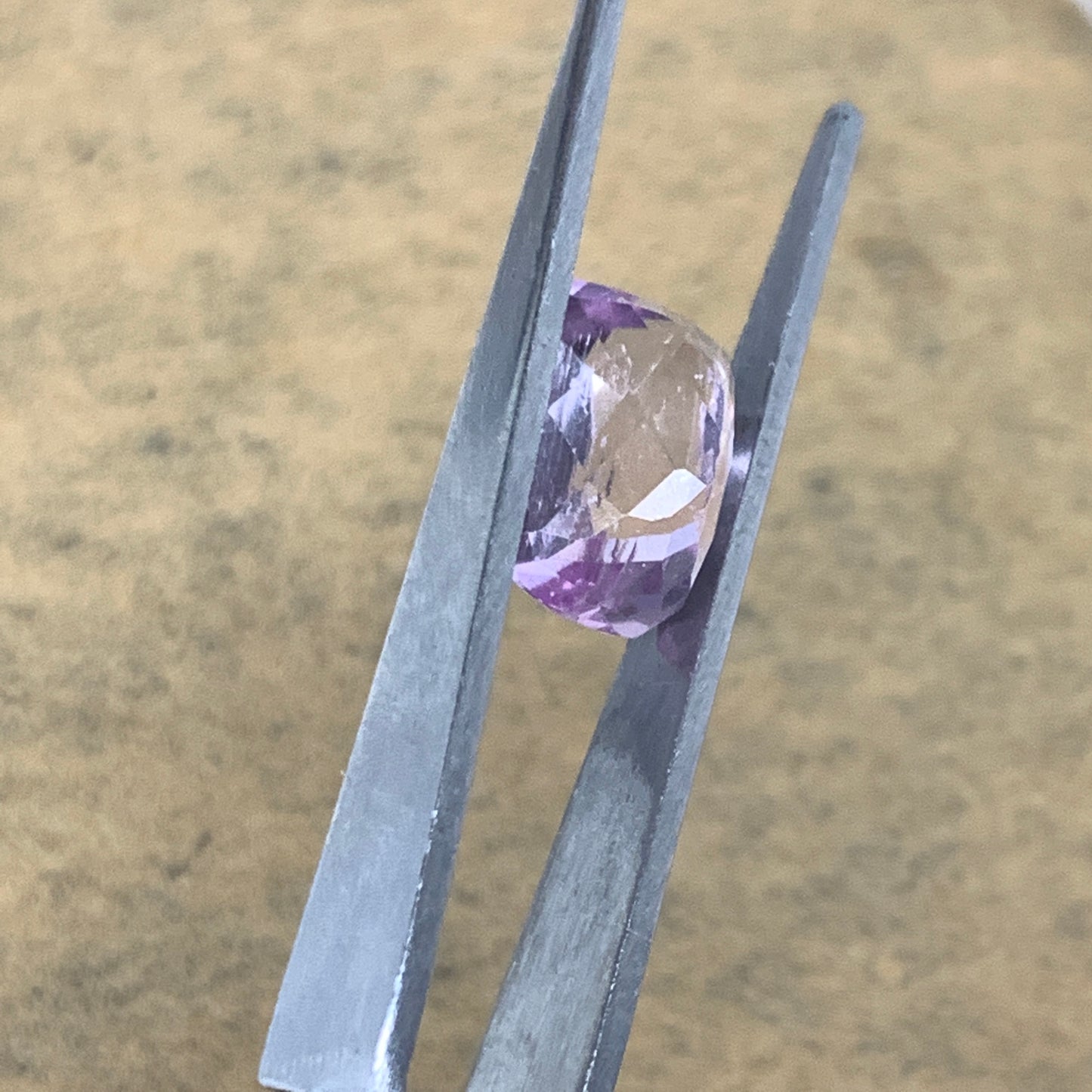 7.98cts, 12mmx9mmx8mm,Heated Kunzite Crystal Facetted Stone @Afghanistan,CTS237