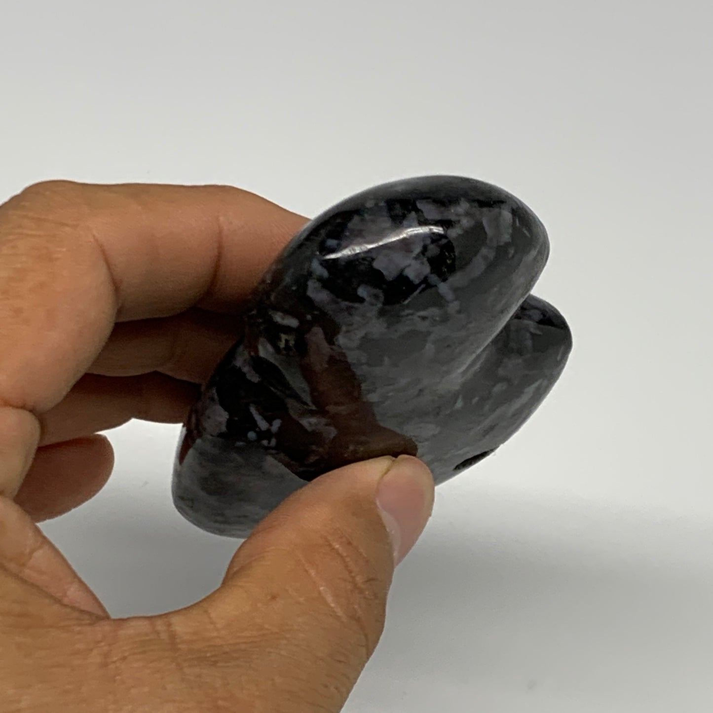 165g, 3.2"x2.1"x1" Natural Indigo Gabro Merlinite Buffalo @Madagascar,B22902