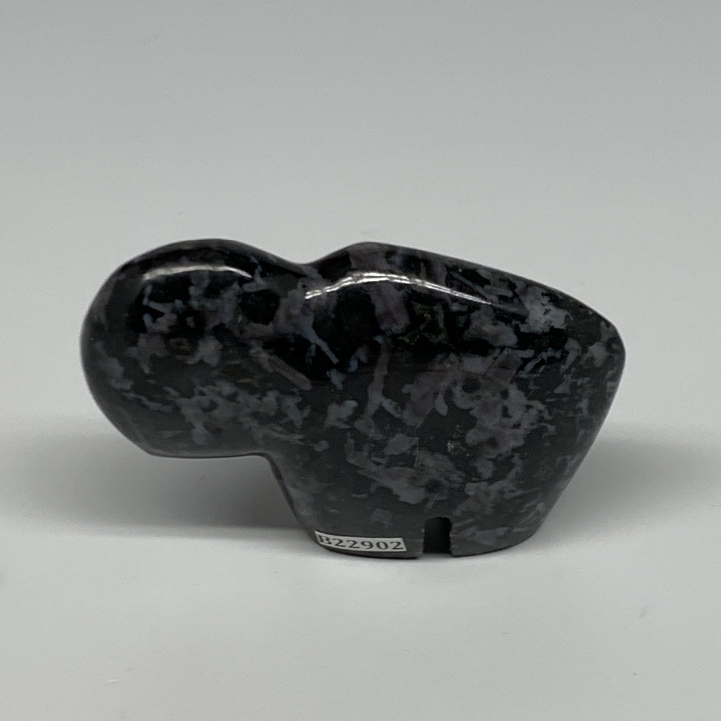 165g, 3.2"x2.1"x1" Natural Indigo Gabro Merlinite Buffalo @Madagascar,B22902