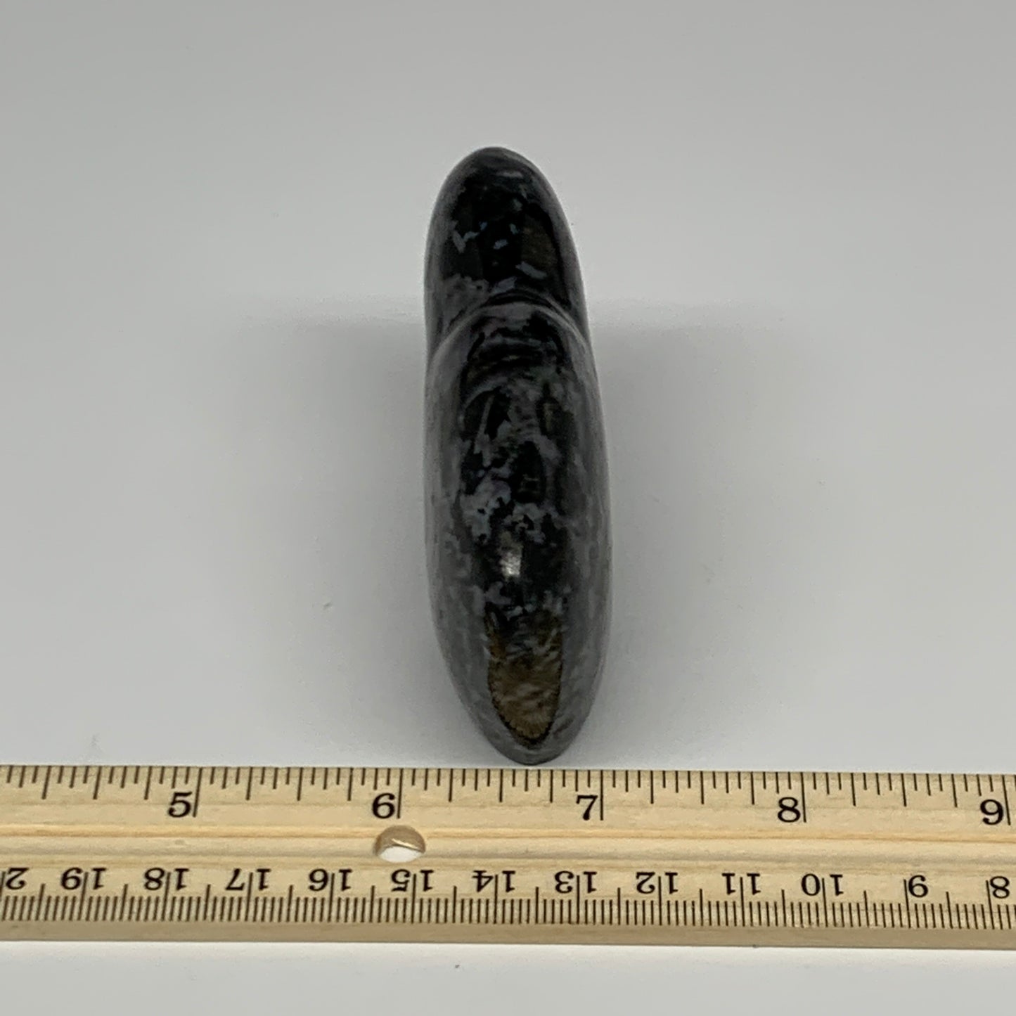 165g, 3.2"x2.1"x1" Natural Indigo Gabro Merlinite Buffalo @Madagascar,B22902