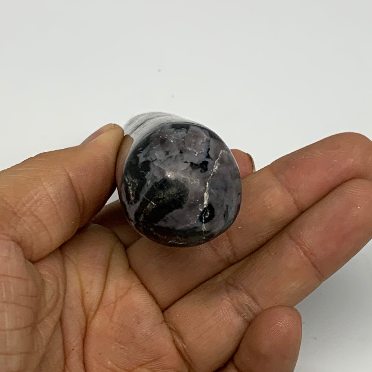 136g,4.8"x1.1" Indigo Gabro Merlinite Stick, Wand,Home Decor,Collectible,B18072