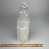6.7 lb,12"x3.5" White Selenite (Satin Spar) Rough Lamp W/Chord @Morocco,B12378