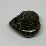 90.9g,2.2"x2.2"x0.8" Natural Labradorite Heart Small Polished Healing Crystal, B