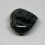 104.3g,2.1"x2.3"x1" Natural Labradorite Heart Small Polished Crystal, B22105