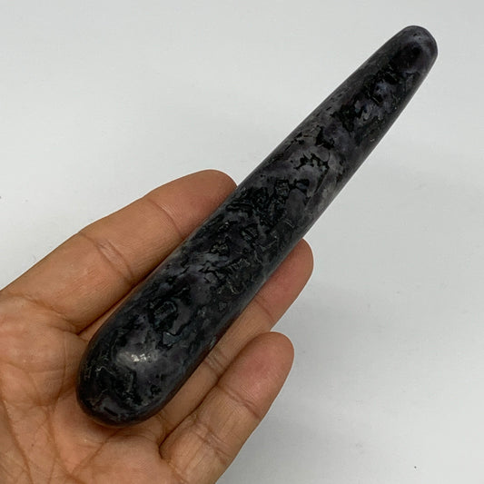 143.4g,5.7"x1" Indigo Gabro Merlinite Stick, Wand,Home Decor,Collectible,B18075