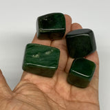 130.2g, 0.9"-1.3", 4pcs, Natural Nephrite Jade Tumbled Stone @Afghanistan,B26878