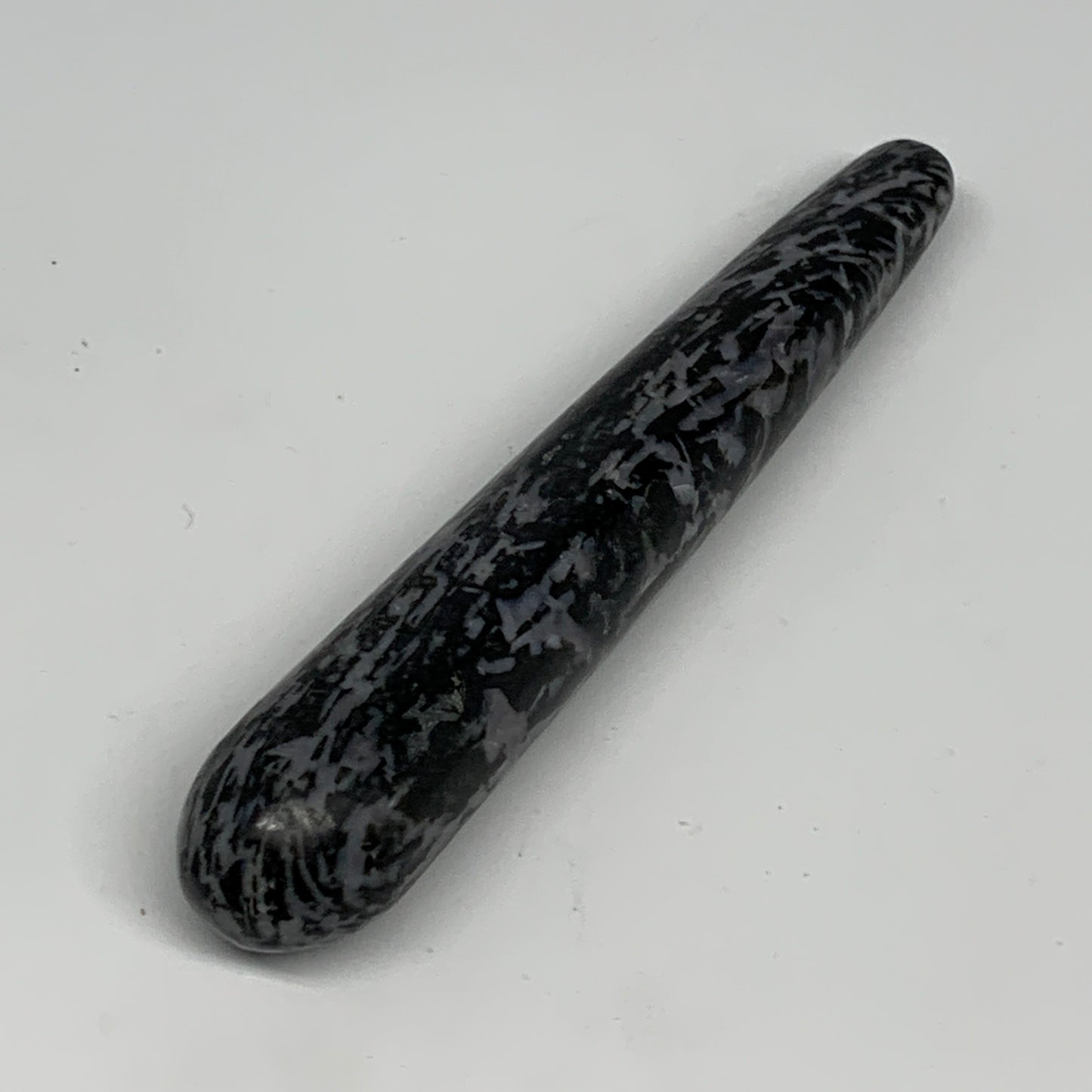 138.3g,5.5"x1" Indigo Gabro Merlinite Stick, Wand,Home Decor,Collectible,B18076