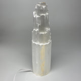 5.83 lb,12"x3.3" White Selenite (Satin Spar) Rough Lamp W/Chord @Morocco,B12383