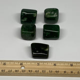 153.6g, 1"-1.2", 5pcs, Natural Nephrite Jade Tumbled Stone @Afghanistan,B26880