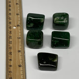 153.6g, 1"-1.2", 5pcs, Natural Nephrite Jade Tumbled Stone @Afghanistan,B26880