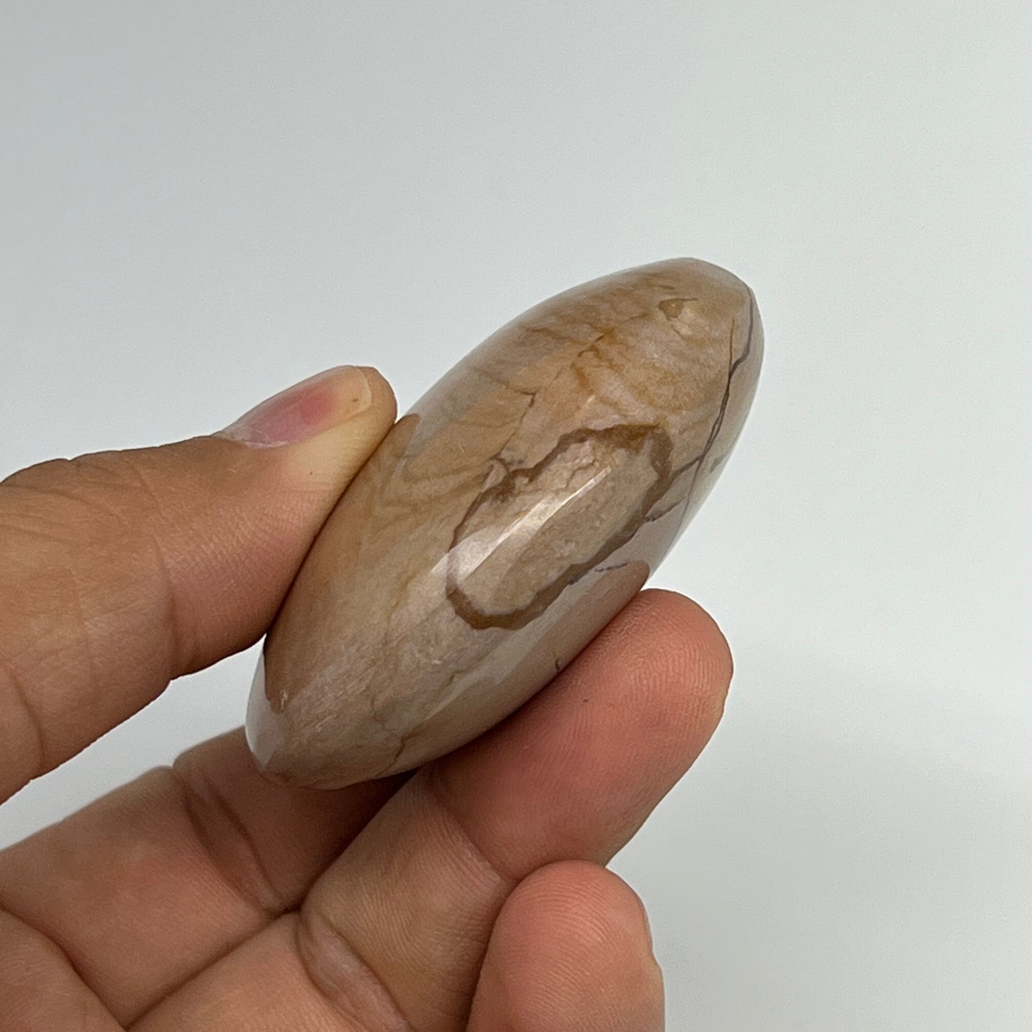 72.4g, 2.1"x1.7"x0.9" Picture Jasper Palm-Stone Gemstone Home Decor, B20280