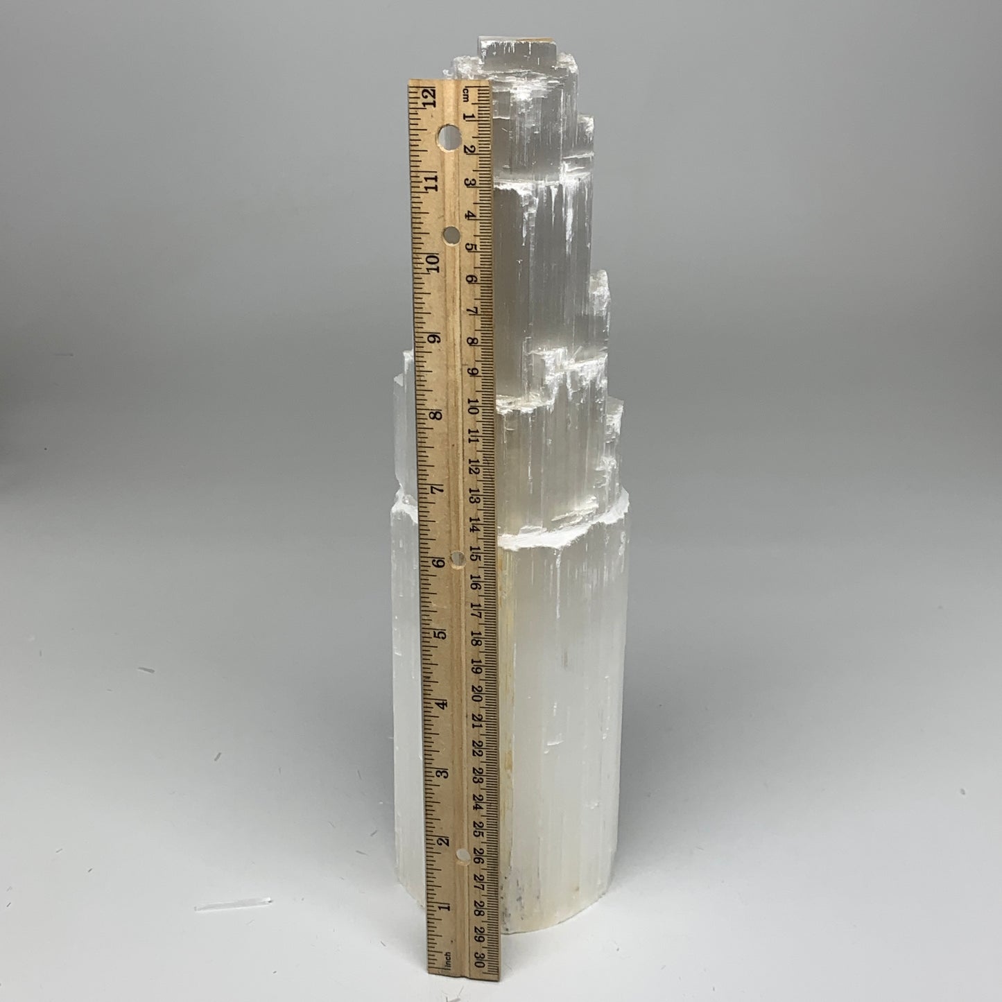 5.83 lb,12"x3.3" White Selenite (Satin Spar) Rough Lamp W/Chord @Morocco,B12383