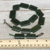 108.5g,26mm-32mm,16 Beads,Natural Serpentine Rectangle Beads Strand, 16", BN196