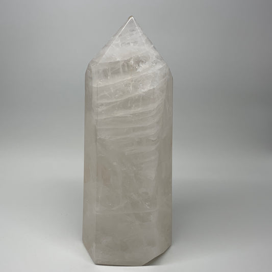 2728g,9.75"x3.8"x2.9" Natural Quartz Crystal Tower Point Obelisk @Madagascar,B62
