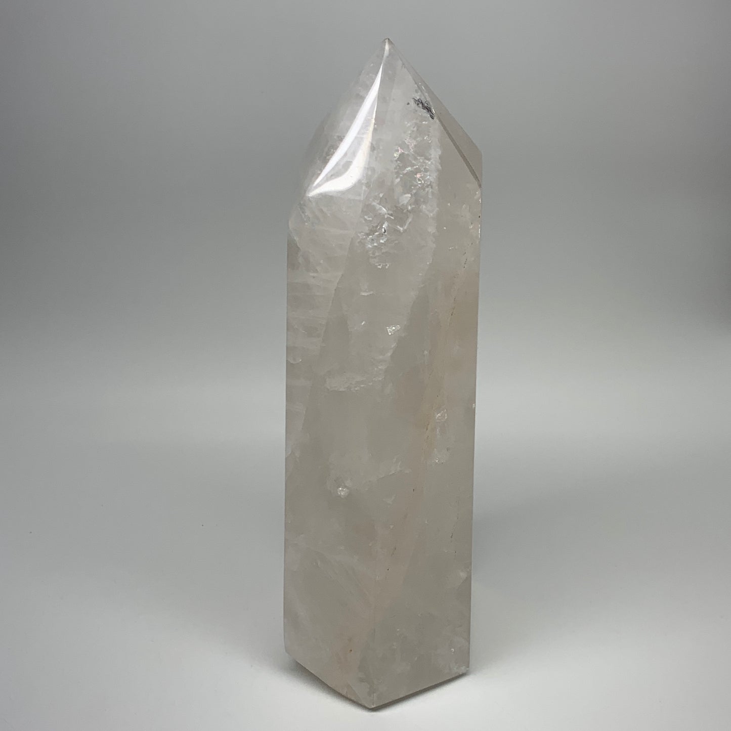 2728g,9.75"x3.8"x2.9" Natural Quartz Crystal Tower Point Obelisk @Madagascar,B62