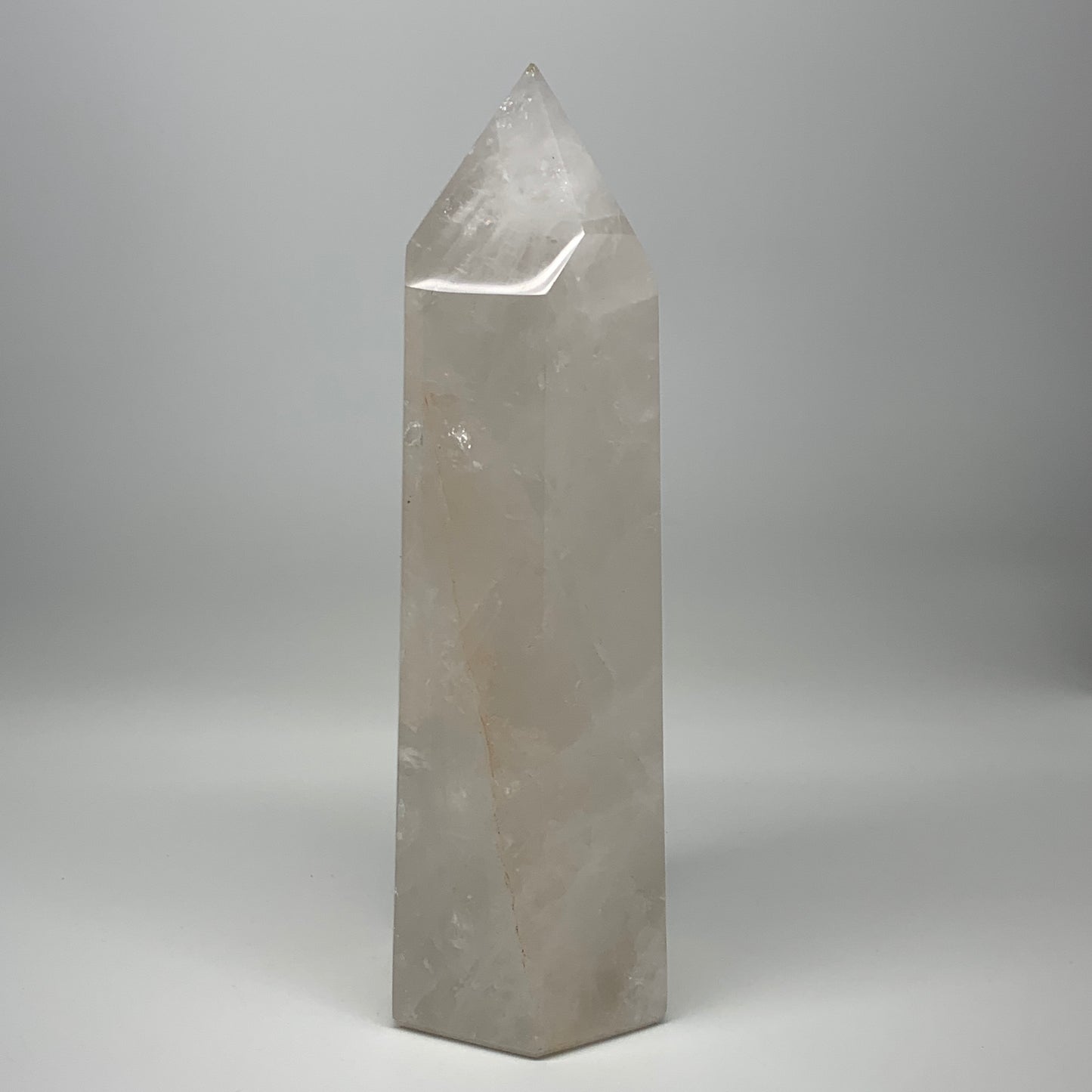 2728g,9.75"x3.8"x2.9" Natural Quartz Crystal Tower Point Obelisk @Madagascar,B62