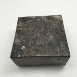 560g Square Shape Orthoceras Fossil Ammonite Brown Jewelry Box @Morocco, FJ54 - watangem.com