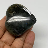 71.8g,1.9"x2"x0.8" Natural Labradorite Heart Small Polished Healing Crystal, B22
