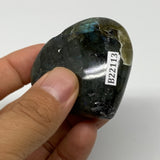 71.8g,1.9"x2"x0.8" Natural Labradorite Heart Small Polished Healing Crystal, B22