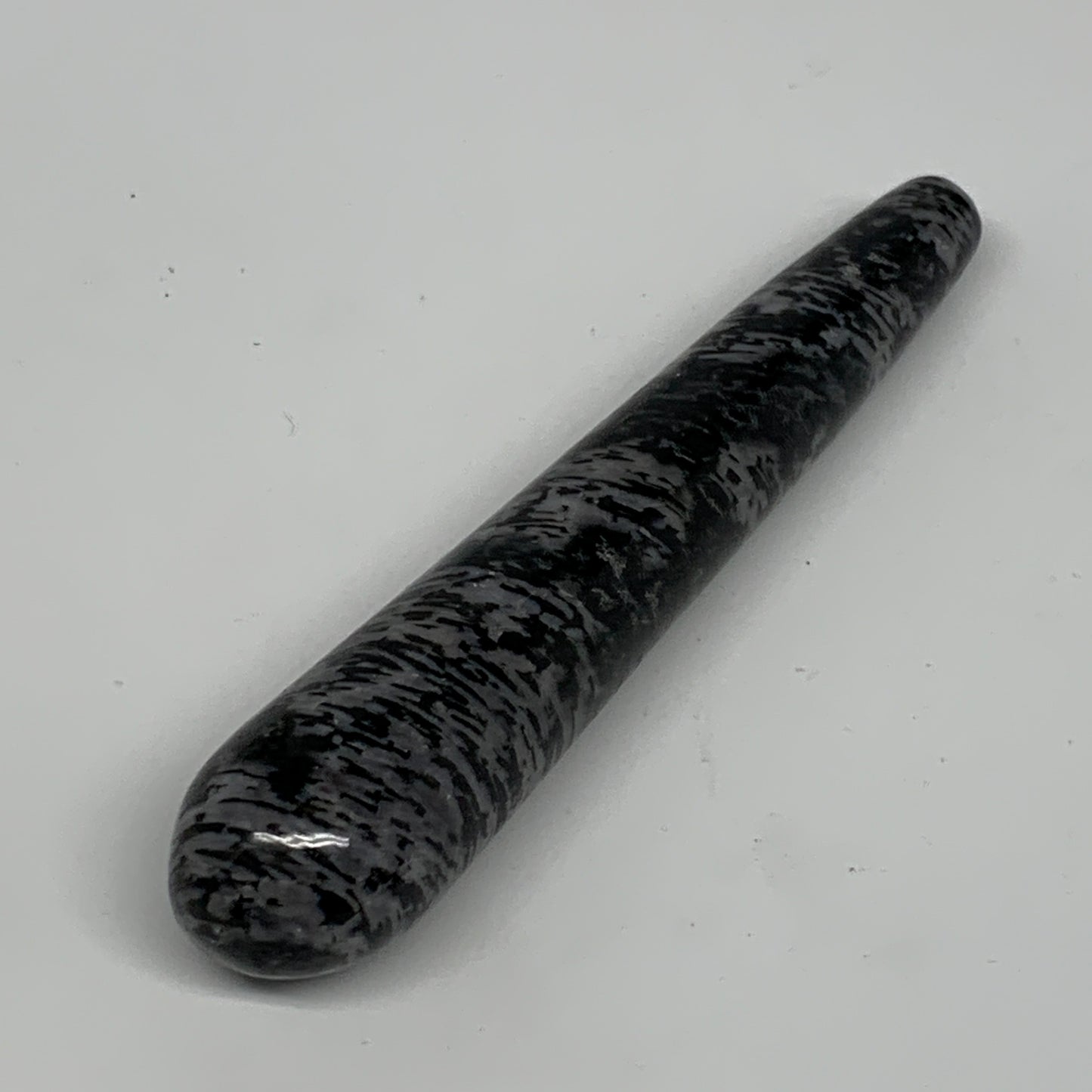 141.9g,5.5"x1.1" Indigo Gabro Merlinite Stick, Wand,Home Decor,Collectible,B1808