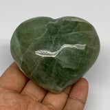275.6g, 2.5" x 2.9" x 1.4" Fluorite Heart Healing Crystal @Madagascar, B17312