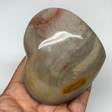 314.2g, 3"x3.4"x1.5" Polychrome Jasper Heart Polished Healing Crystal, B2622