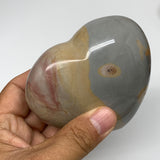 314.2g, 3"x3.4"x1.5" Polychrome Jasper Heart Polished Healing Crystal, B2622