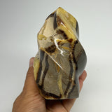 785g,4.8"x2.9"x2.5" Natural Septarian Flame Crystal Gemstones @Madagascar,B19498