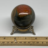 271g, 2.3" (49mm), Polychrome Jasper Sphere Ball Crystal Reiki @Madagascar, B157