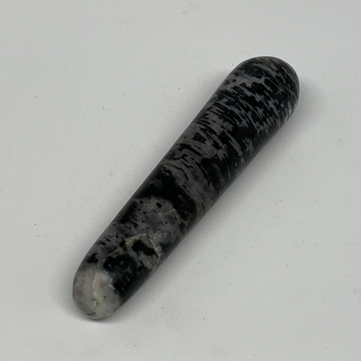 82.8g,4"x0.9" Indigo Gabro Merlinite Stick, Wand,Home Decor,Collectible,B18086