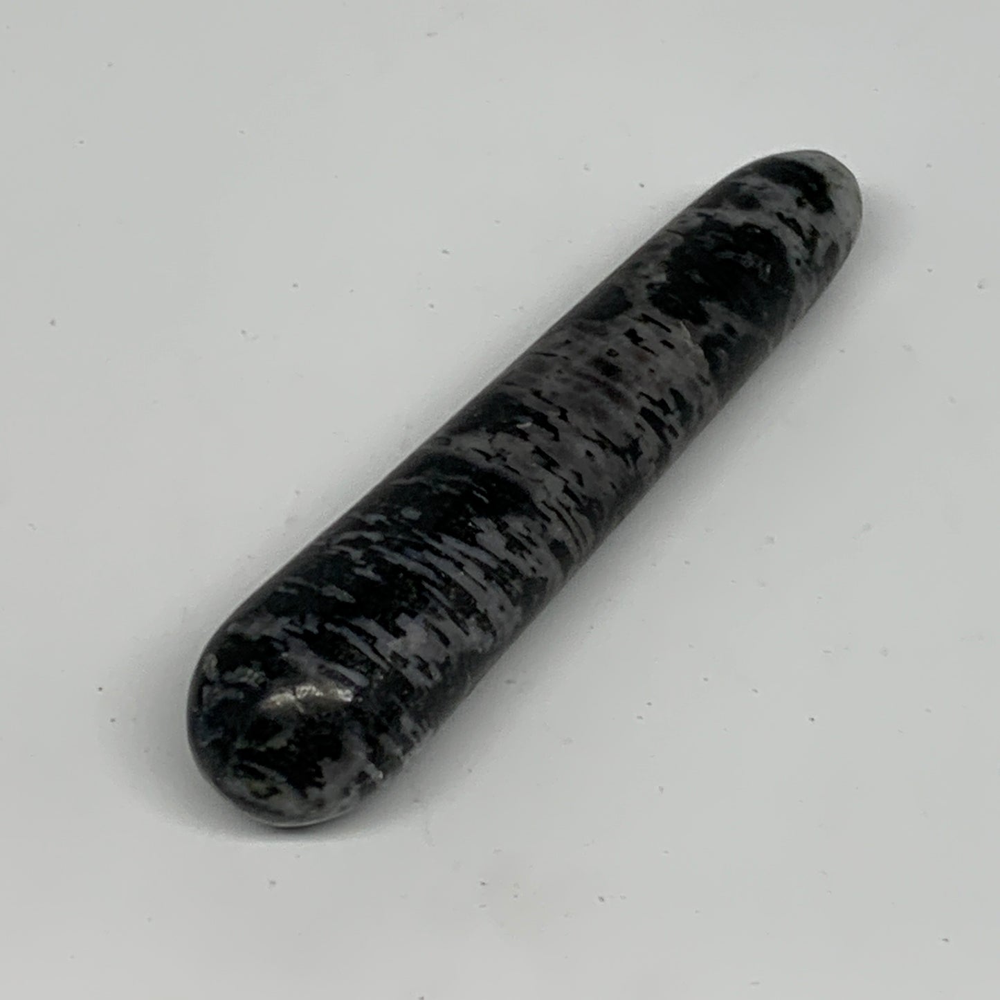 82.8g,4"x0.9" Indigo Gabro Merlinite Stick, Wand,Home Decor,Collectible,B18086