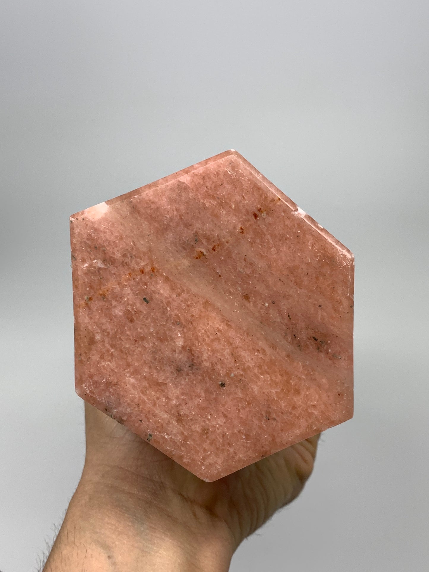 3538 Grams, 12.75" x 3.5" Pink Cipolin Tower Point Crystal @Madagascar,B6275