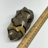 635g,4.8"x2.5"x2.5" Natural Septarian Flame Crystal Gemstones @Madagascar,B19499