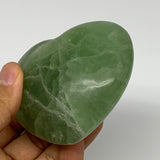 336.7g, 2.7" x 3.2" x 1.5" Fluorite Heart Healing Crystal @Madagascar, B17316