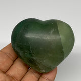238.7g, 2.3" x 2.9" x 1.4" Fluorite Heart Healing Crystal @Madagascar, B17317