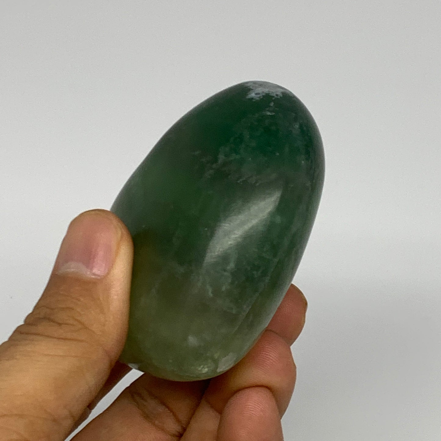 238.7g, 2.3" x 2.9" x 1.4" Fluorite Heart Healing Crystal @Madagascar, B17317