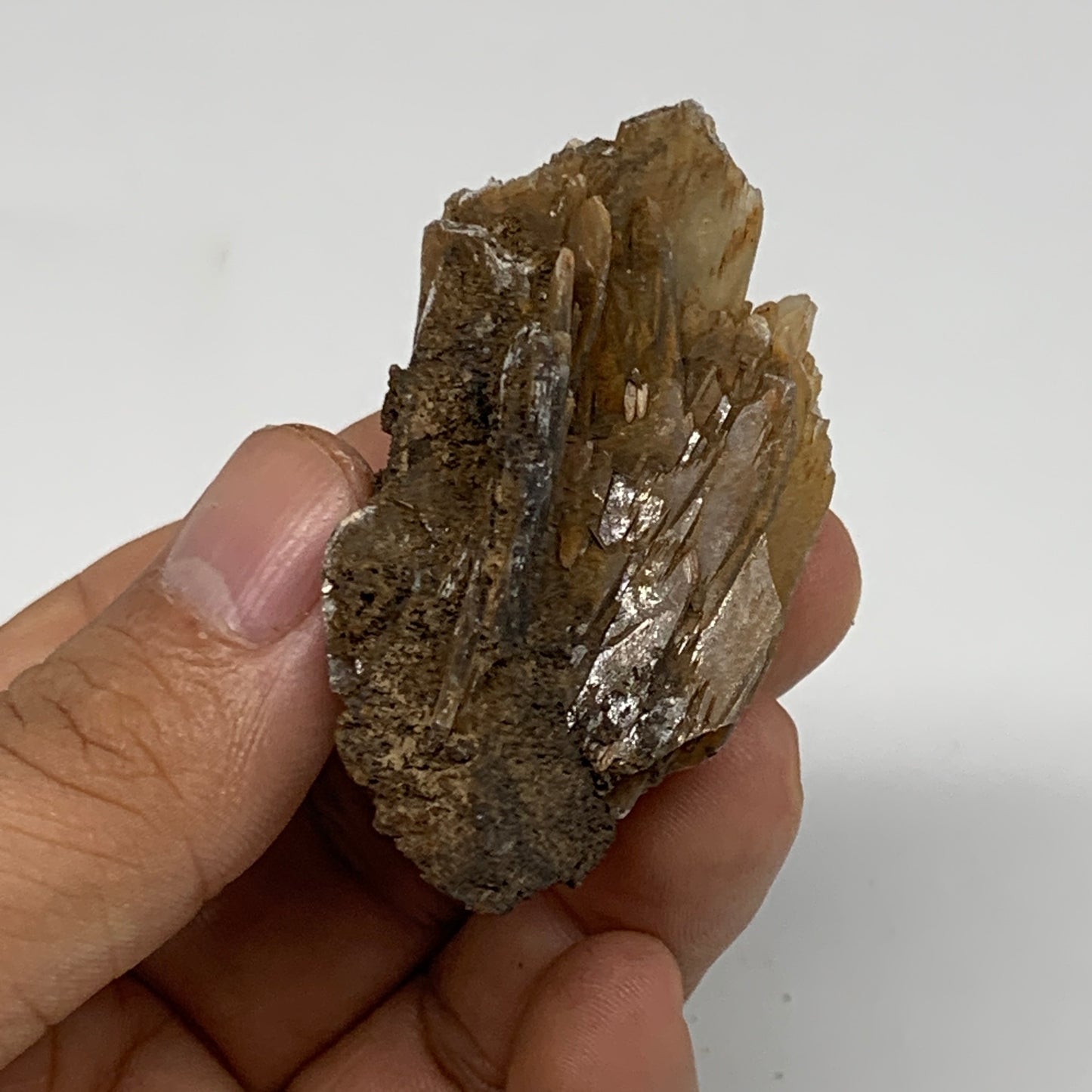 56.5g, 2.1"x1.5"x1.1", Natural Blue Barite Mineral Specimen @Morocco, B10762