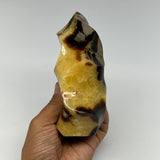 740g,5.7"x2.7"x2.1" Natural Septarian Flame Crystal Gemstones @Madagascar,B19502