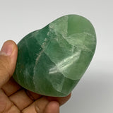 343.1g, 2.6" x 3.2" x 1.5" Fluorite Heart Healing Crystal @Madagascar, B17318