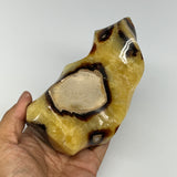 740g,5.7"x2.7"x2.1" Natural Septarian Flame Crystal Gemstones @Madagascar,B19502