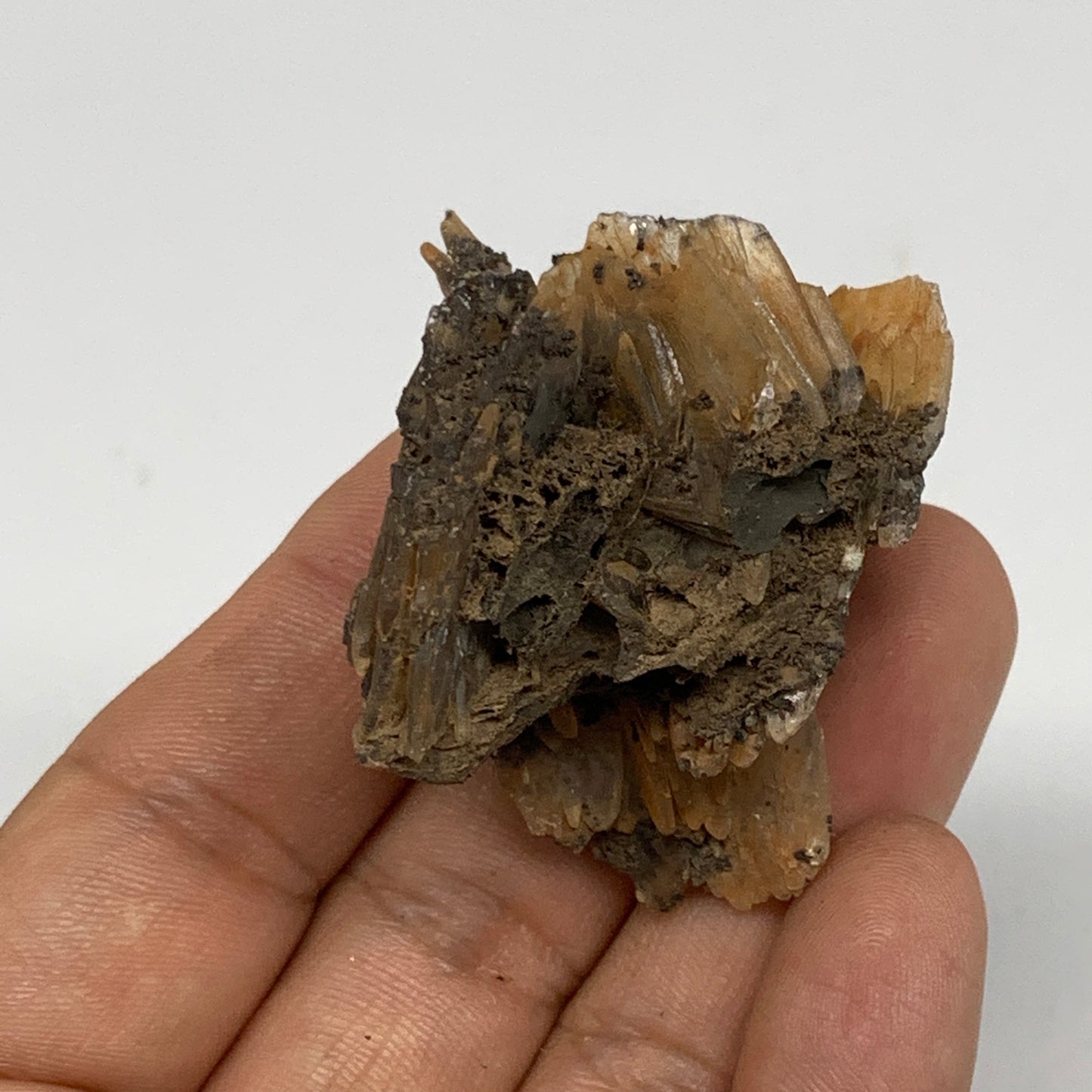 36.6g, 2"x1.4"x1.2", Natural Blue Barite Mineral Specimen @Morocco, B10764