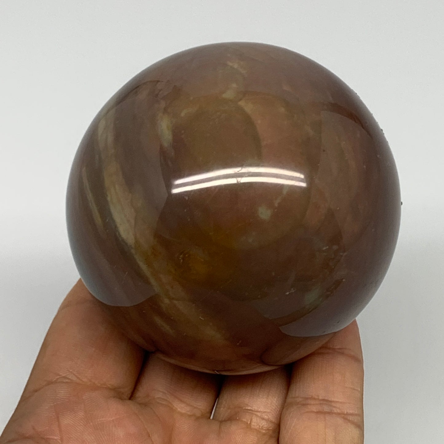412.4g, 2.7" (67mm), Polychrome Jasper Sphere Ball Crystal Reiki @Madagascar, B1