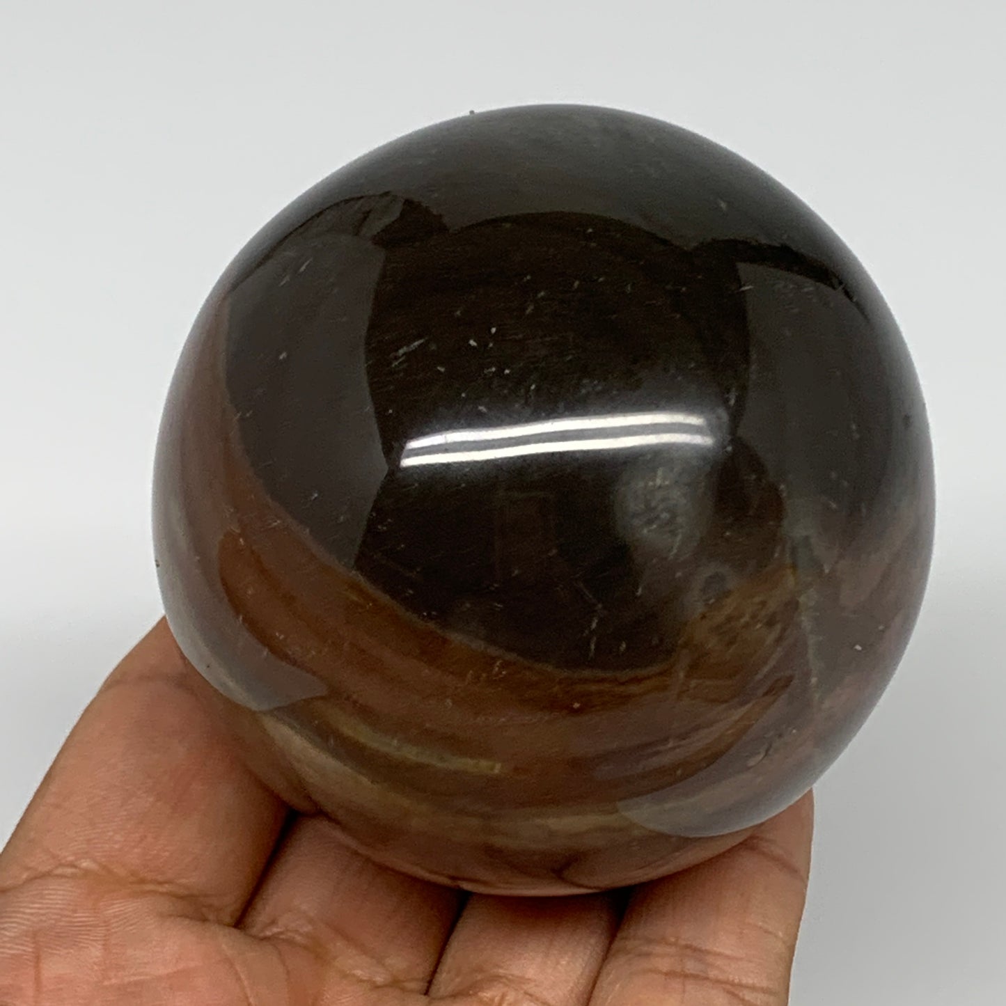 412.4g, 2.7" (67mm), Polychrome Jasper Sphere Ball Crystal Reiki @Madagascar, B1